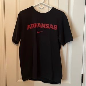 Black Nike Arkansas Razorbacks tee shirt. Size medium.
